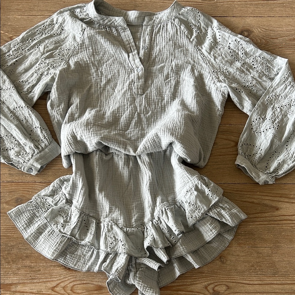 Cotton Gauze Short Set M